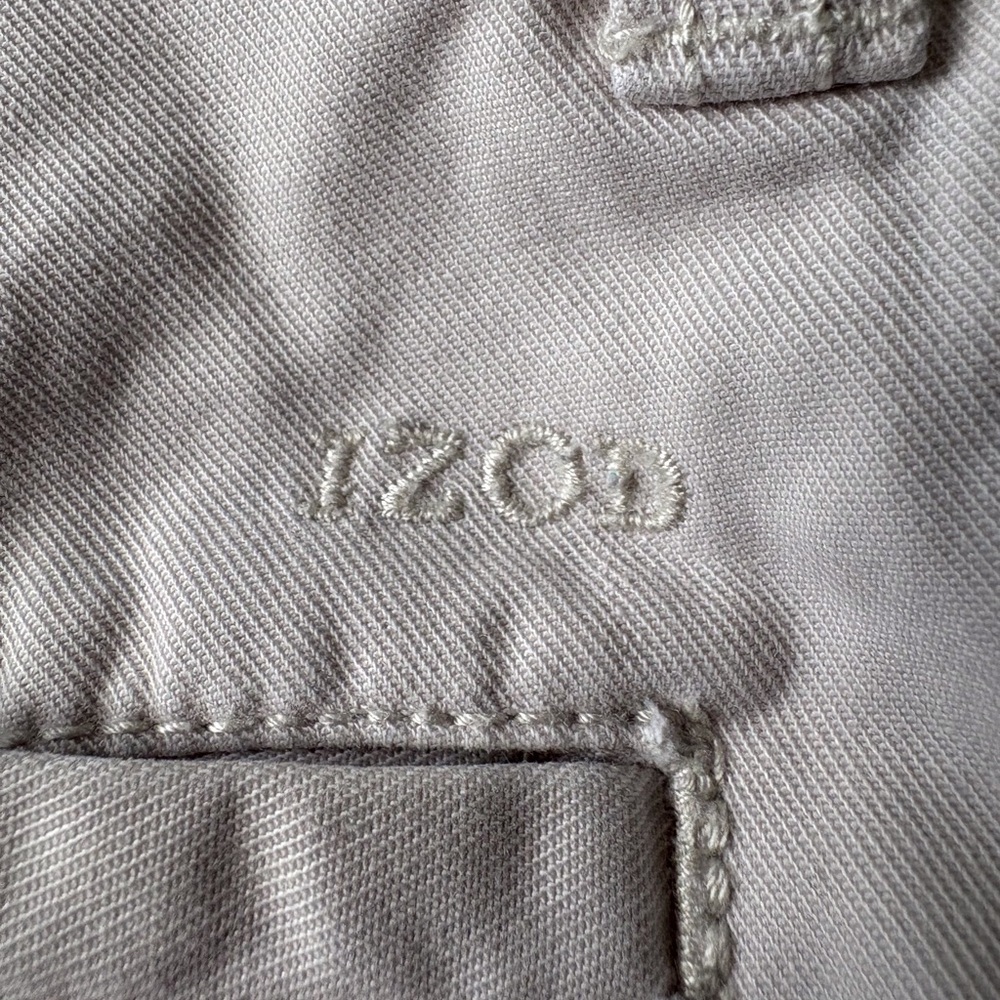 IZOD Saltwater Light Khaki Size 34 Chino Short Preppy Beach Vacation Cruise - Picture 4 of 9
